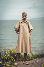 Roisin Linnane Chloe Taffeta Dull Gold Dress