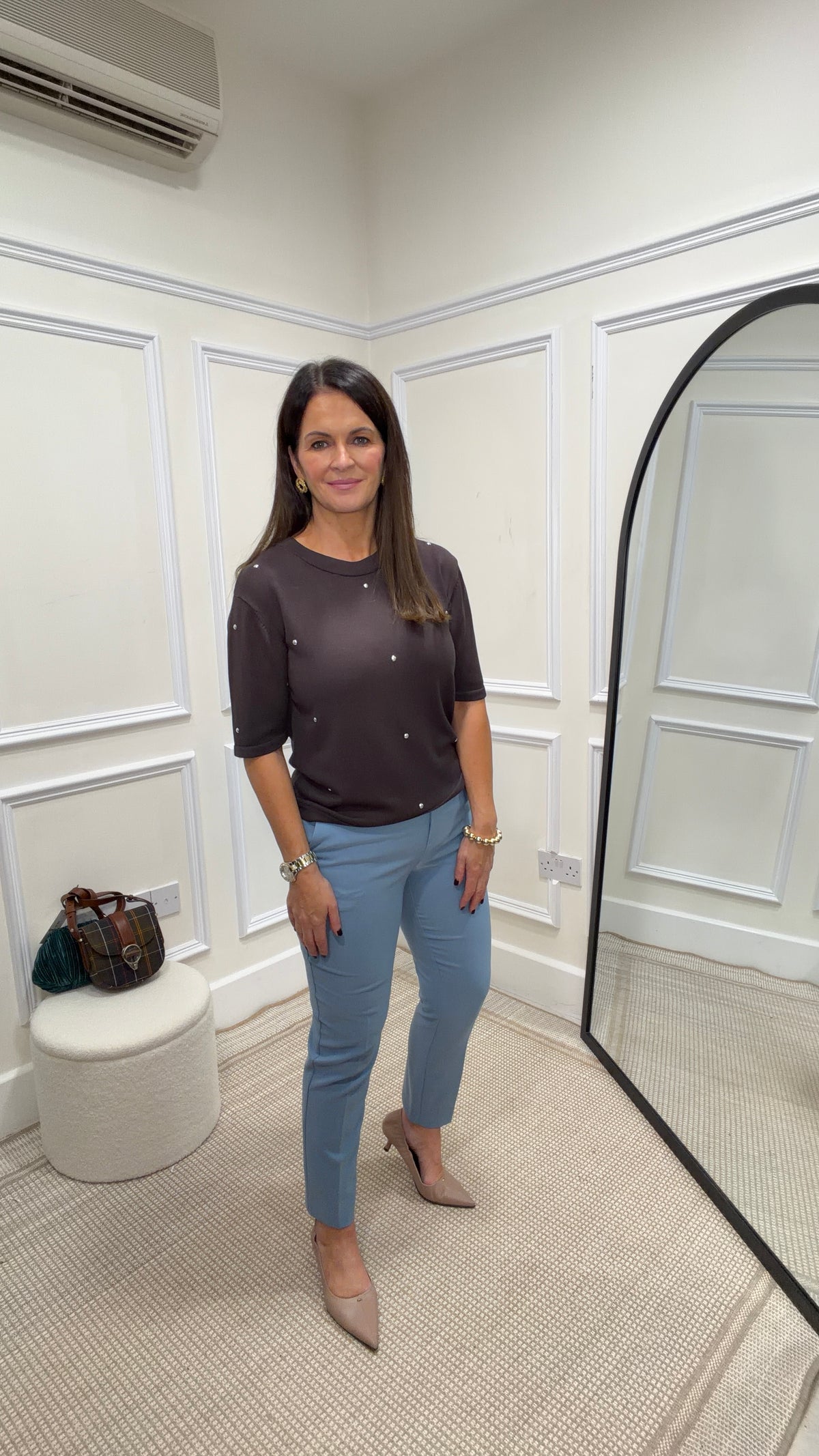 Helen Sky Blue Slim Chino Trouser
