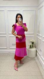 Lottie Pink/Red Stripe Dress