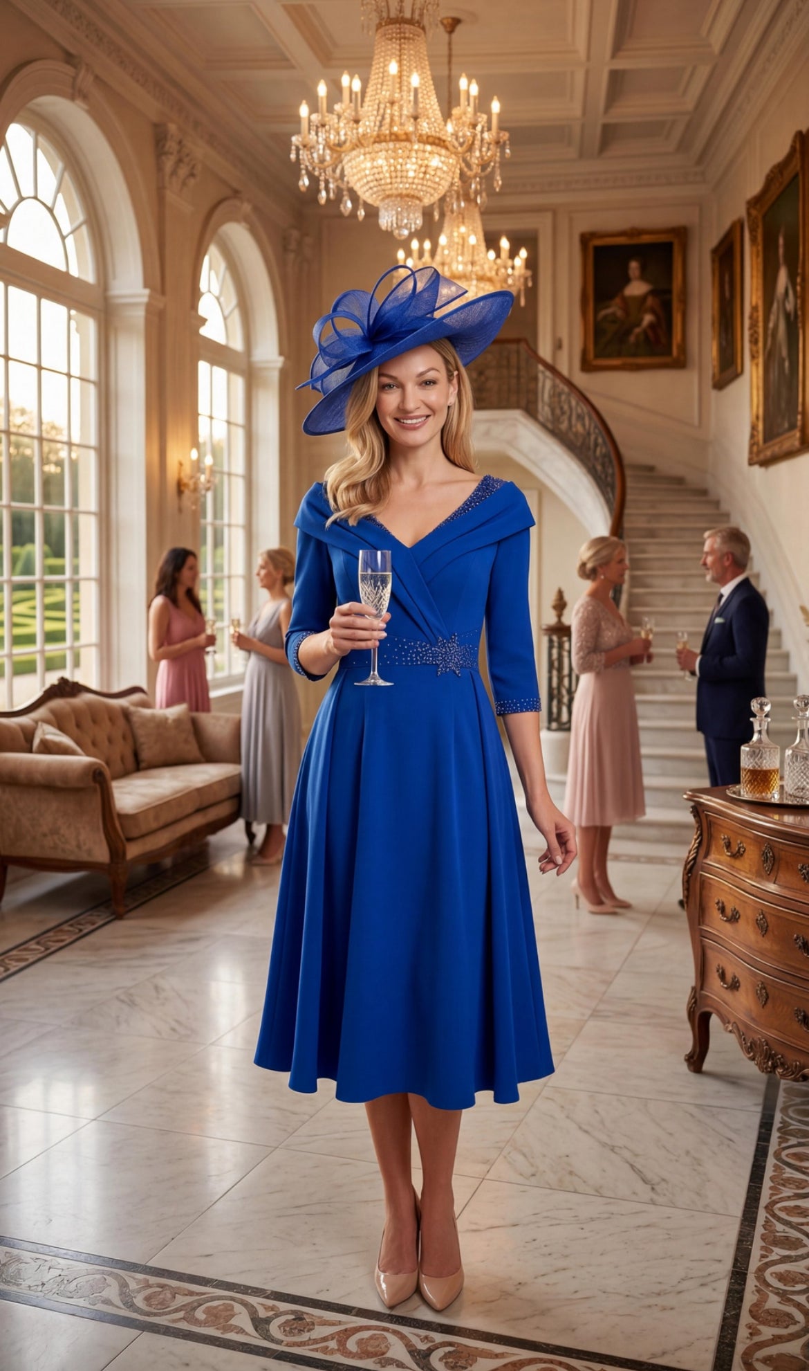 Clara Cobalt Blue Dress