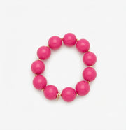 Fuchsia Pink Beaded Bracelet
