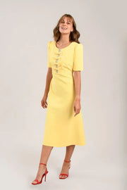 Jubilee Midi Buttercup Yellow Dress