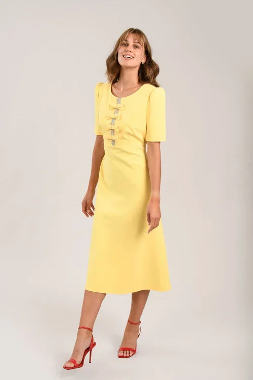 Jubilee Midi Buttercup Yellow Dress