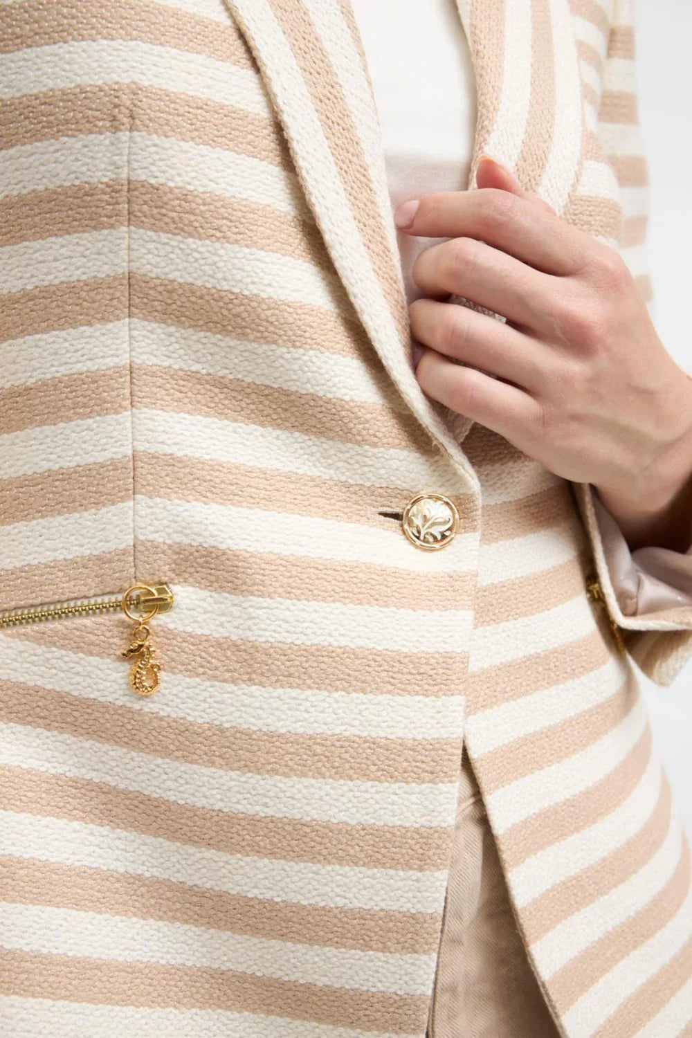 Girasol Beige Stripe Blazer