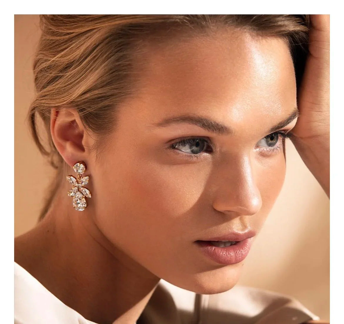 C Svedbom Mini Dione Crystal Gold Earrings