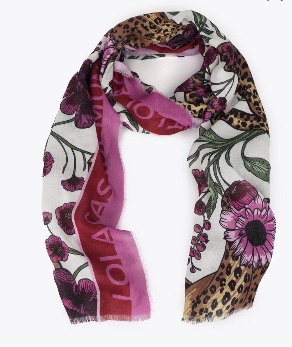Zina Tigers & Flowers Scarf