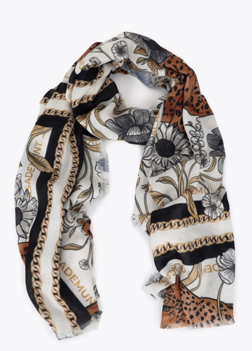 Sasha Tigers & Flowers Scarf