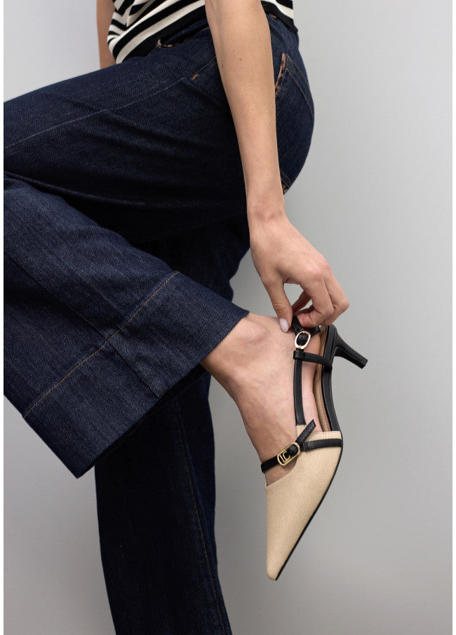Lola Two-Tone Slingback Heels