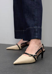 Lola Two-Tone Slingback Heels