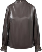Indy Brown-Silver Shimmer Blouse