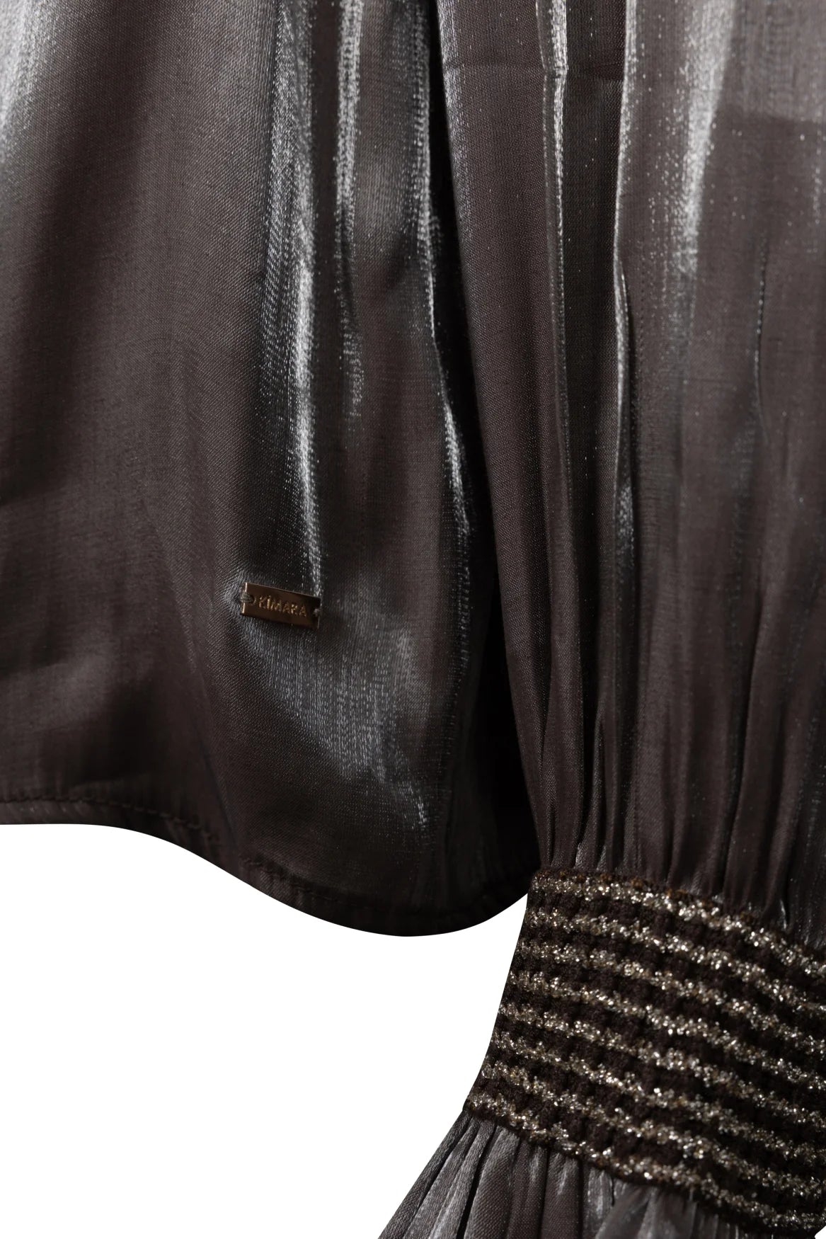 Indy Brown-Silver Shimmer Blouse