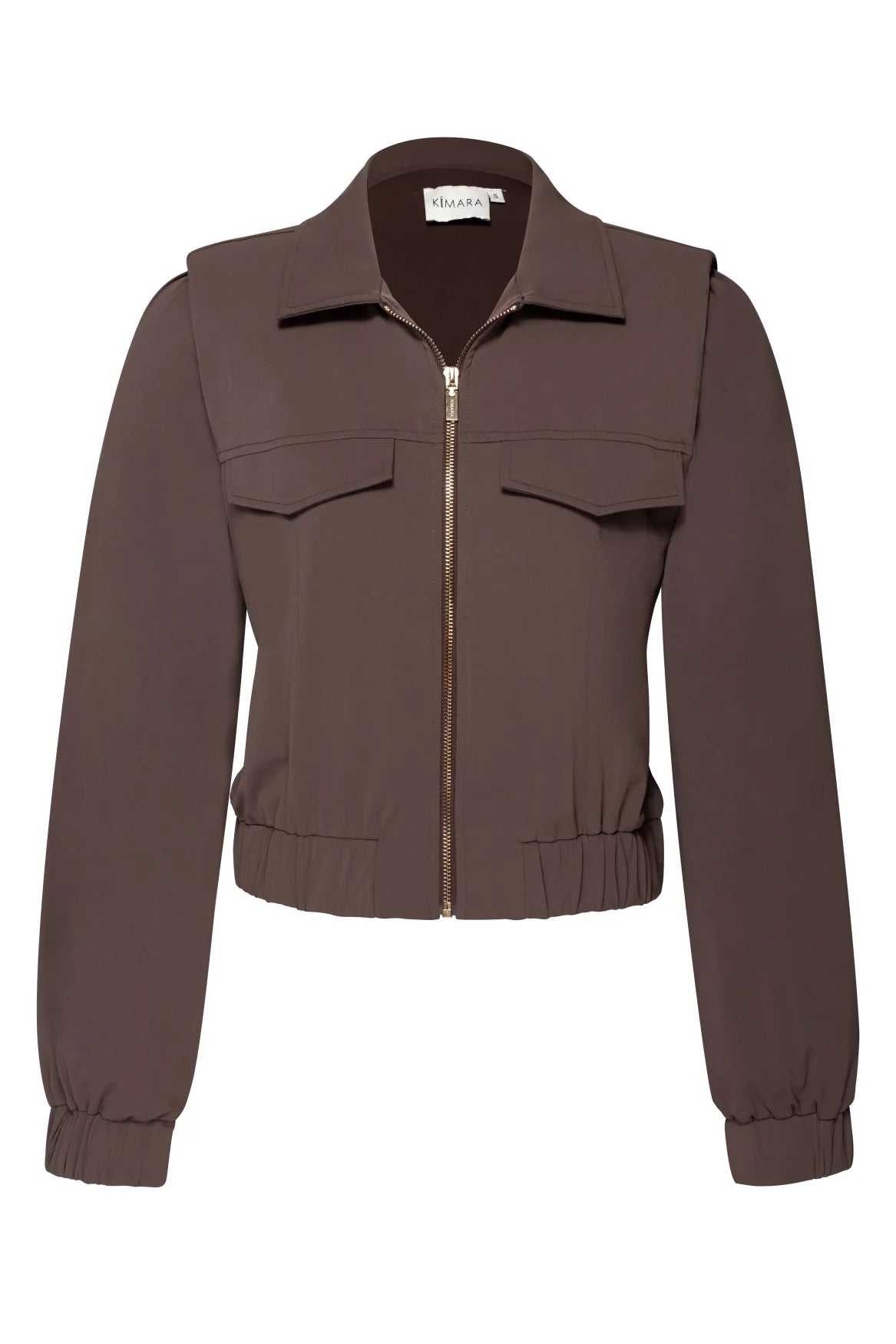 Pearl Brown Bomber Jacket