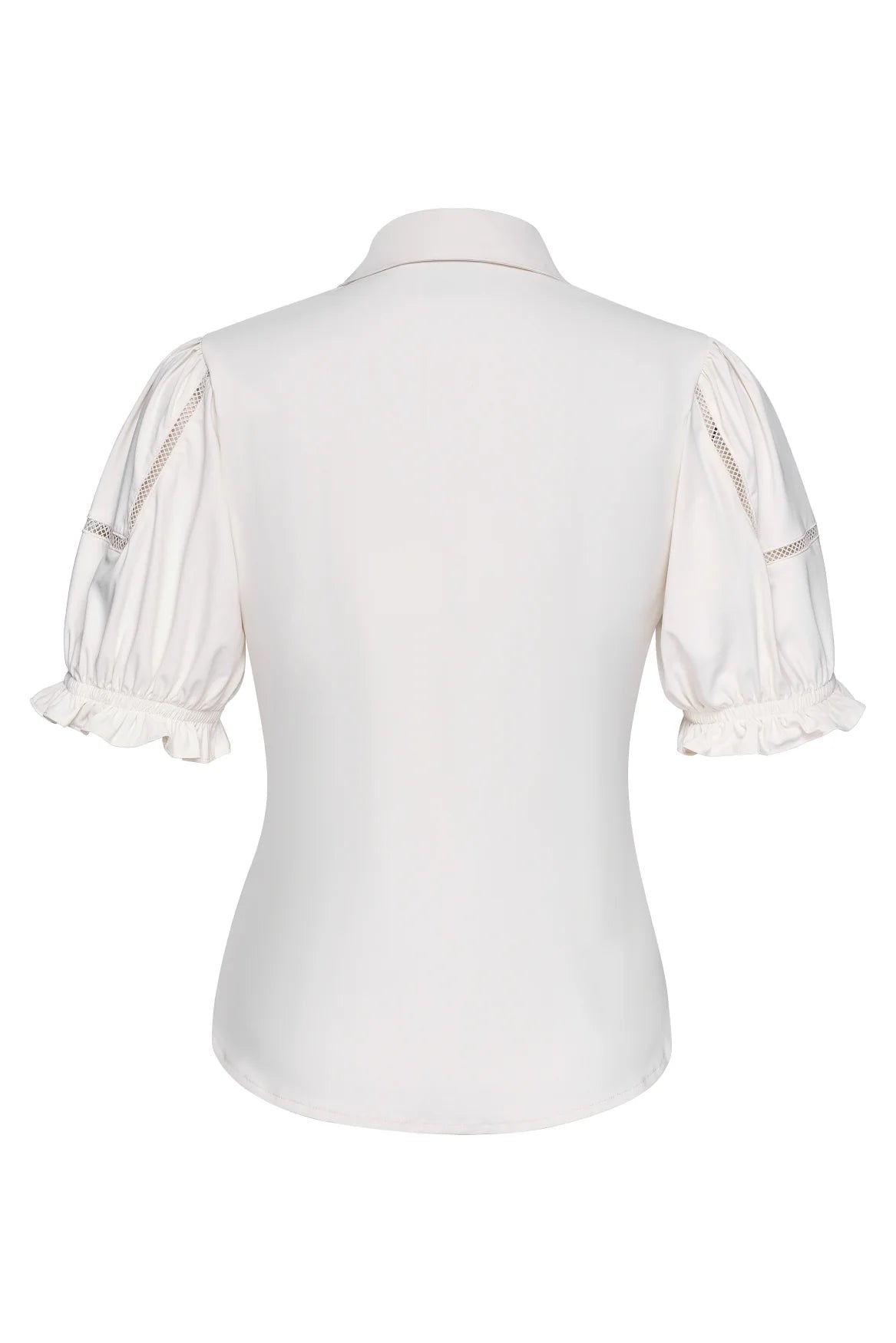 Janine Silver White Blouse