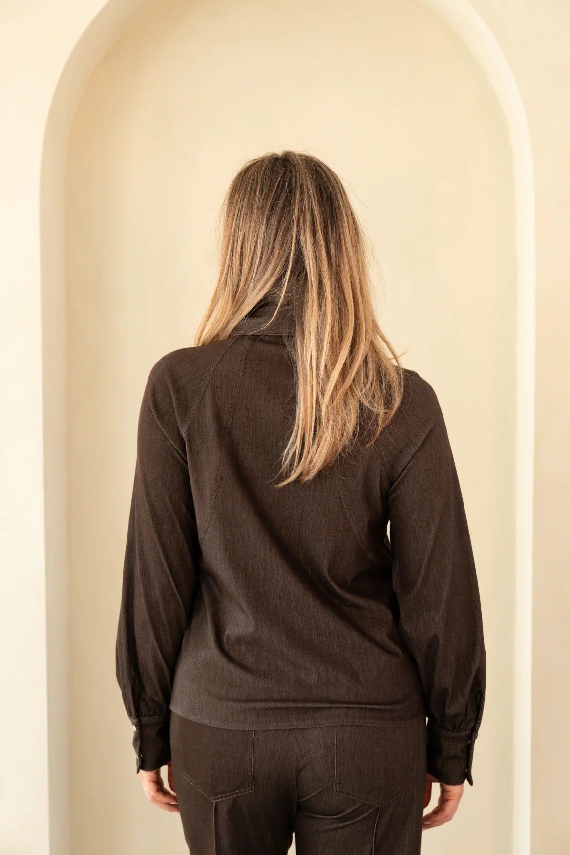 Pino Tencel Sadaer Denim Brown Blouse