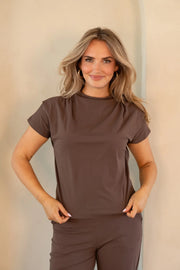 Brigit Brown Travel Top