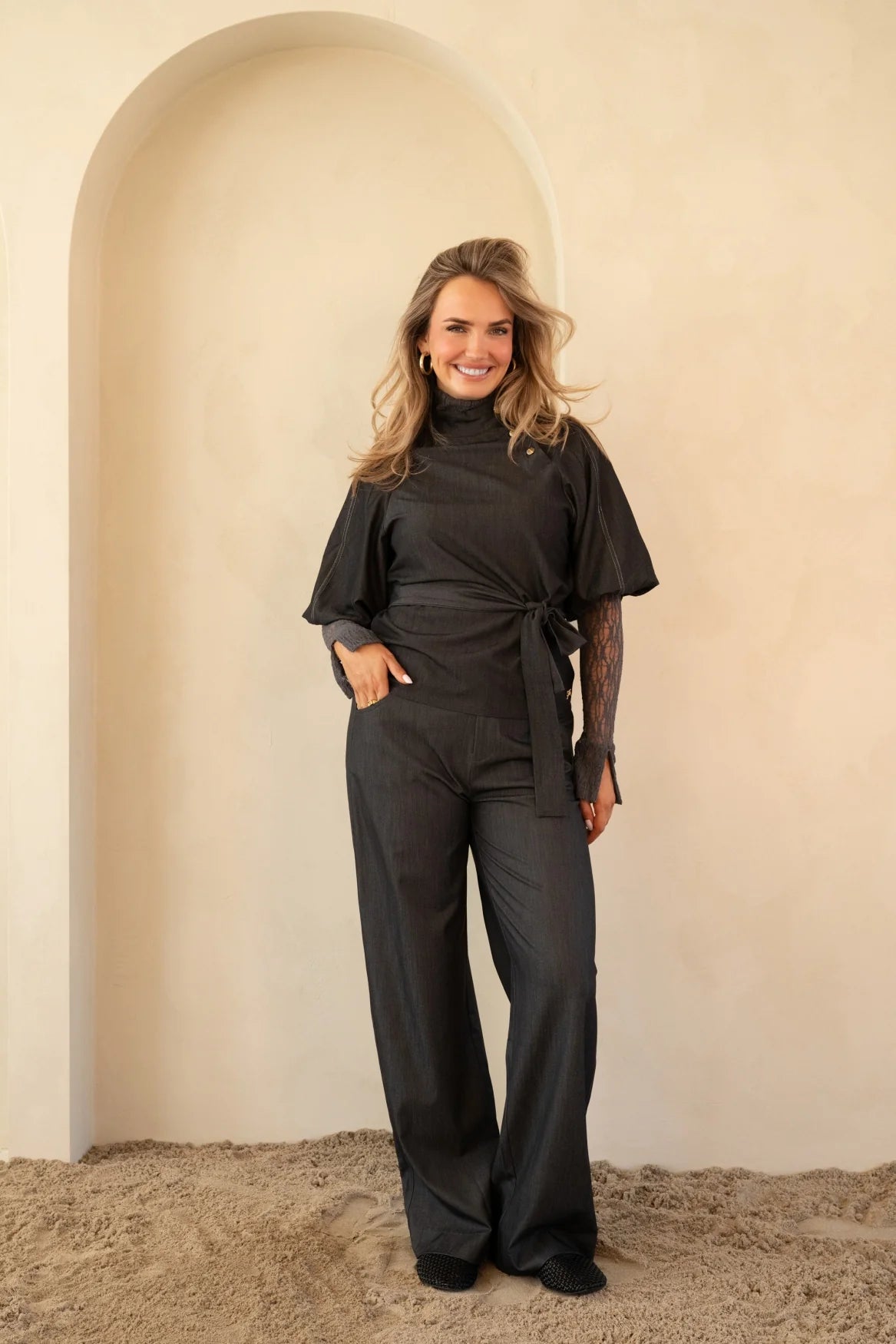 Nick Dark Grey Blouse