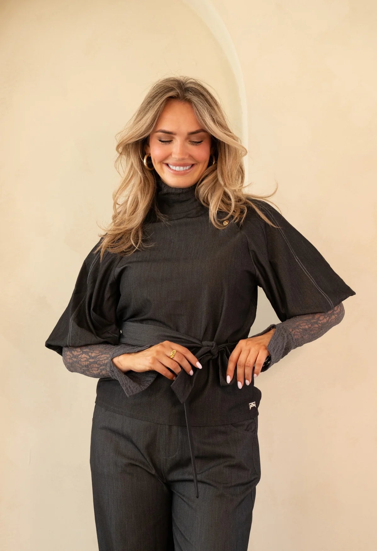 Nick Dark Grey Blouse
