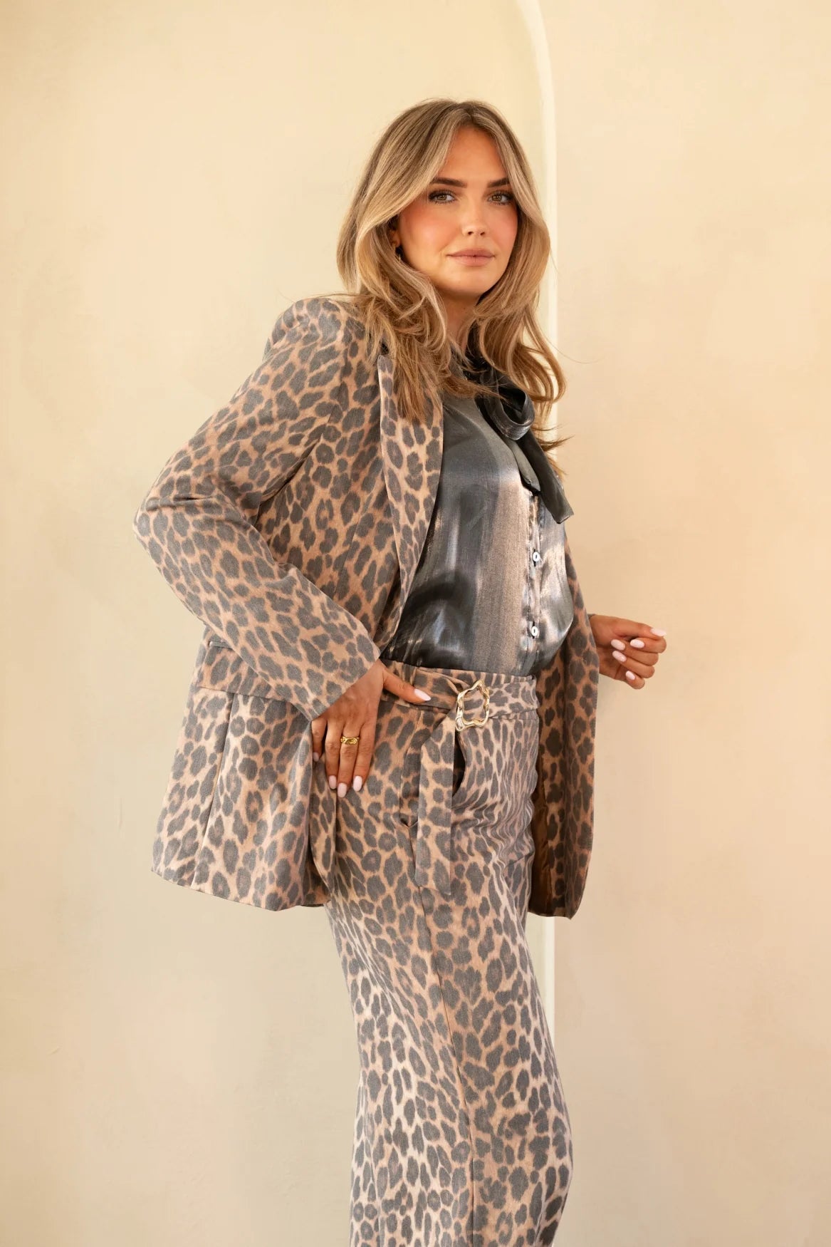 Hazel Leopard Blazer