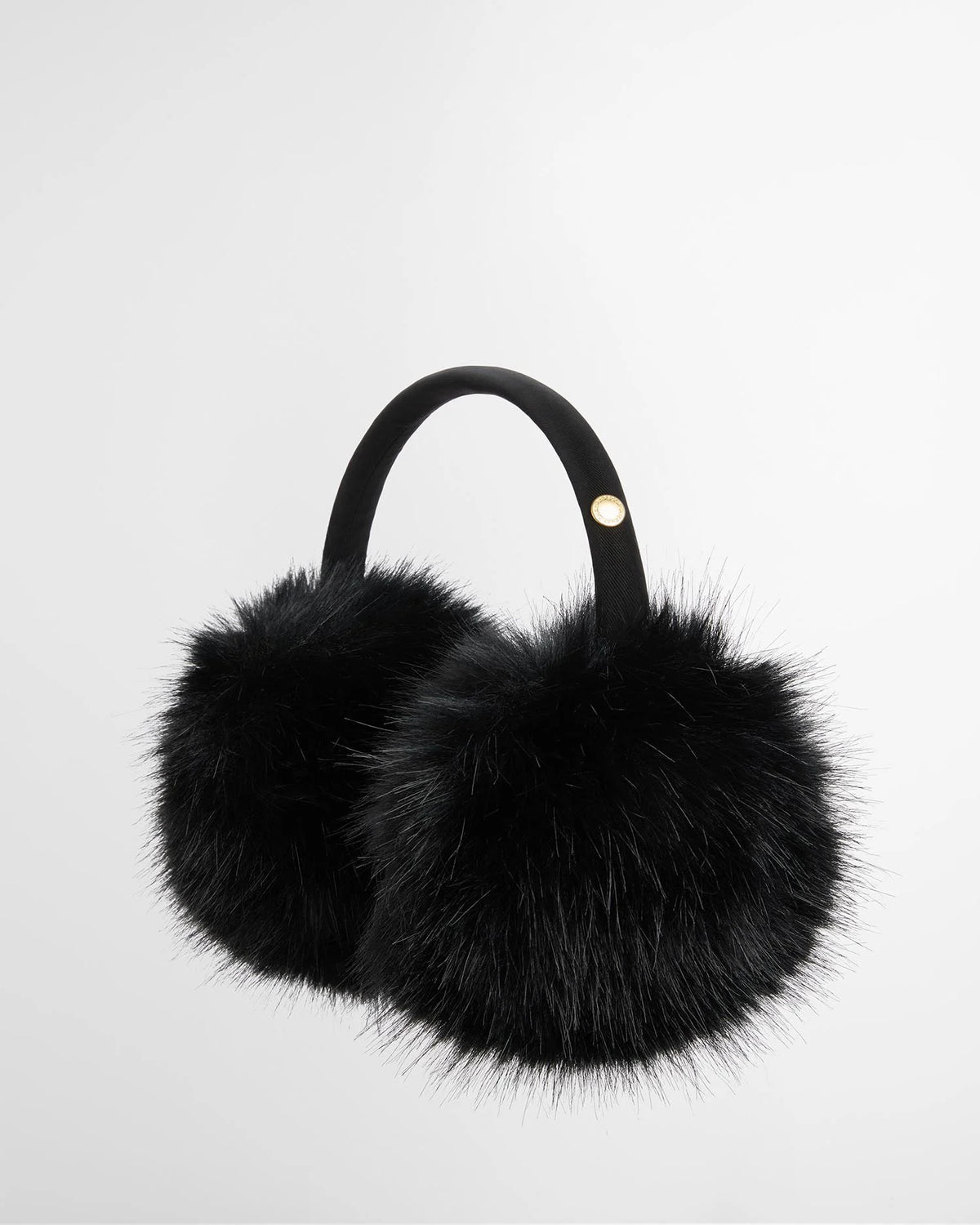 Cyrus Black Faux-Fur Ear Muffs