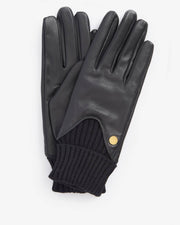 Deanna Black Leather Gloves