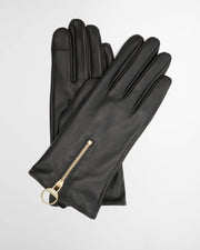 Arlene Black Leather Gloves