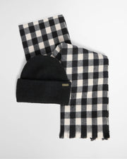 Kemora Black Beanie and Scarf Gift Set