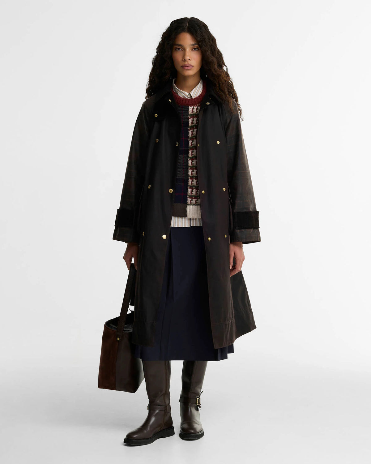 Barbour Elva Waxed Trench Coat