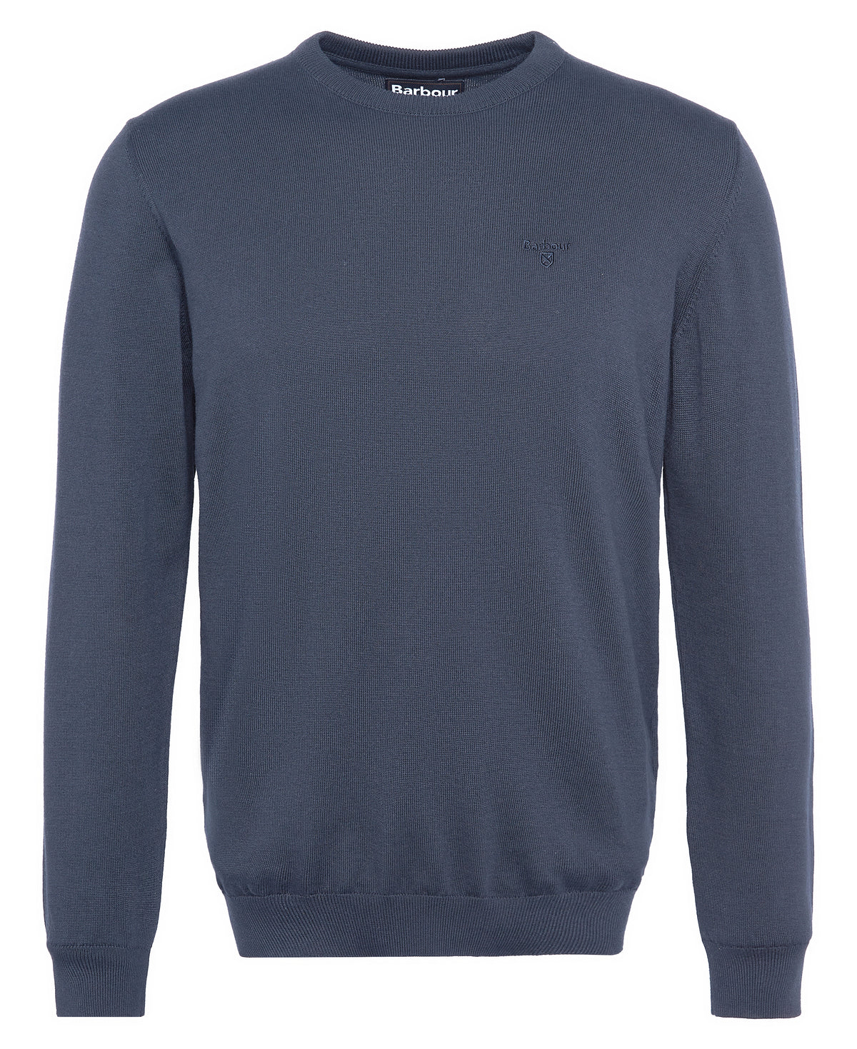 Barbour Navy Pima Cotton Crew Neck Jumper