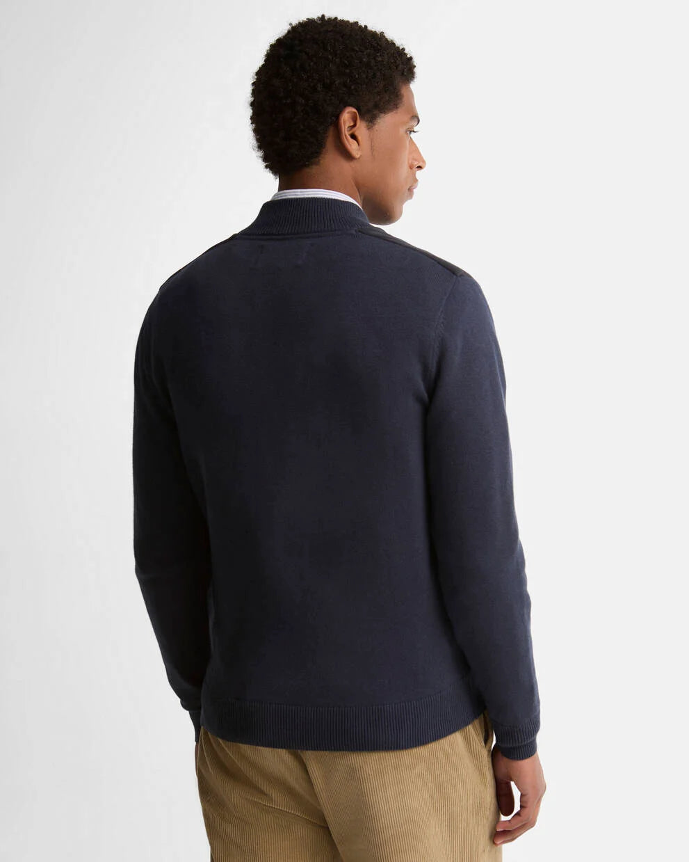 Barbour Navy Quilted Front Zip-Up Jacket