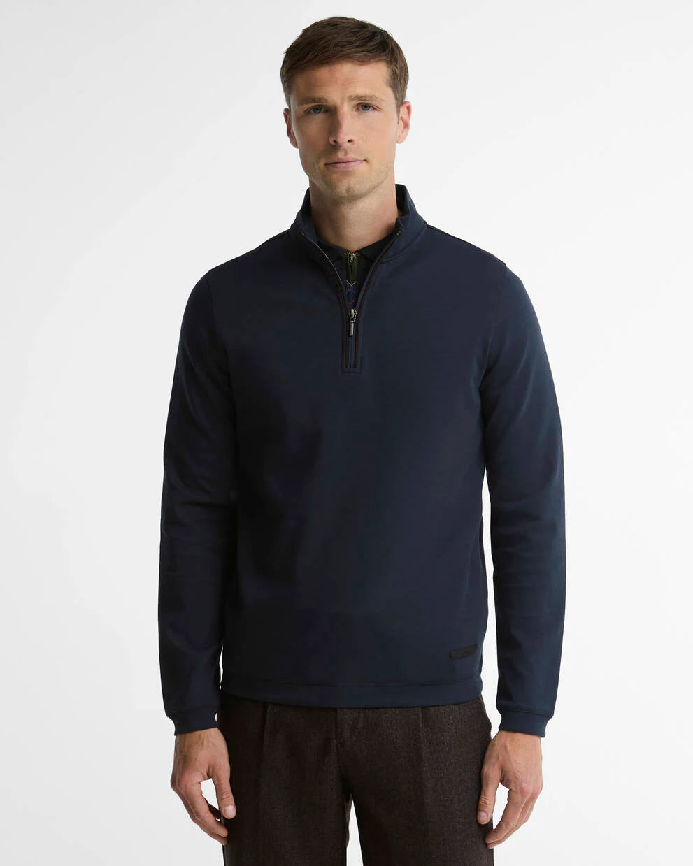 Barbour Navy Guy Half-Zip Sweatshirt