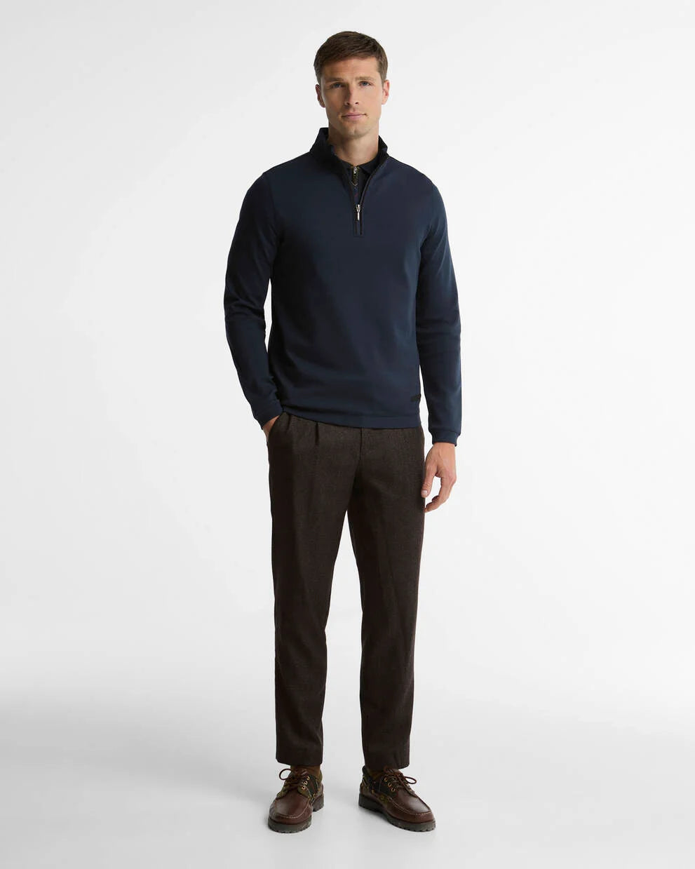 Barbour Navy Guy Half-Zip Sweatshirt