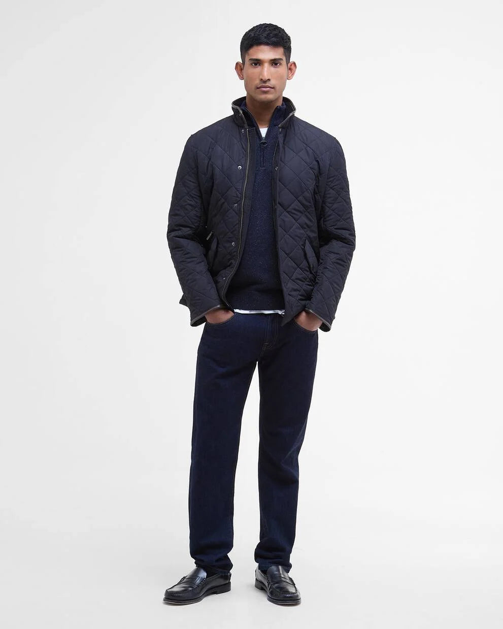 Barbour Navy Powell Quilted Jacket