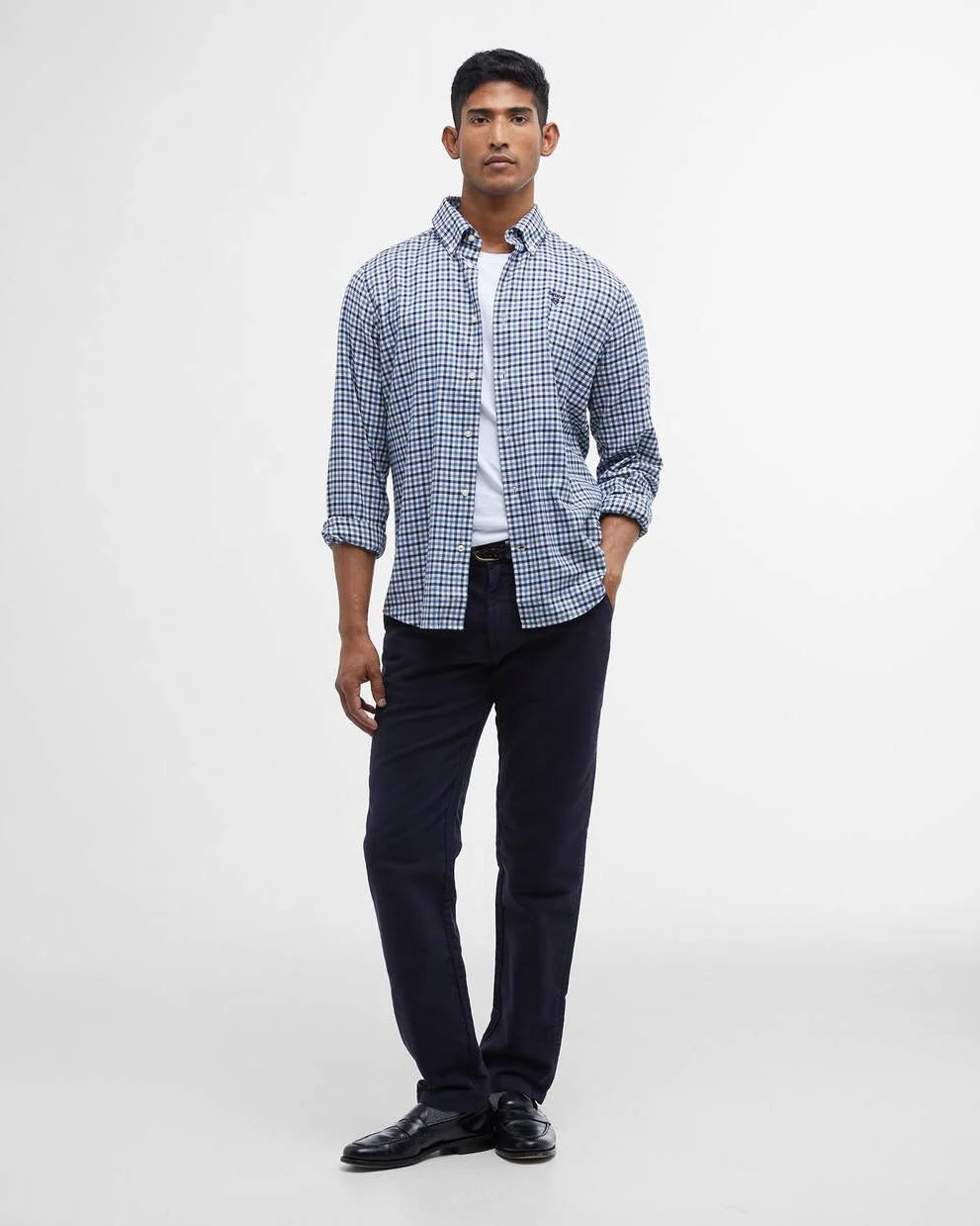 Barbour Navy Finkle Tailored Long-Sleeved Shirt