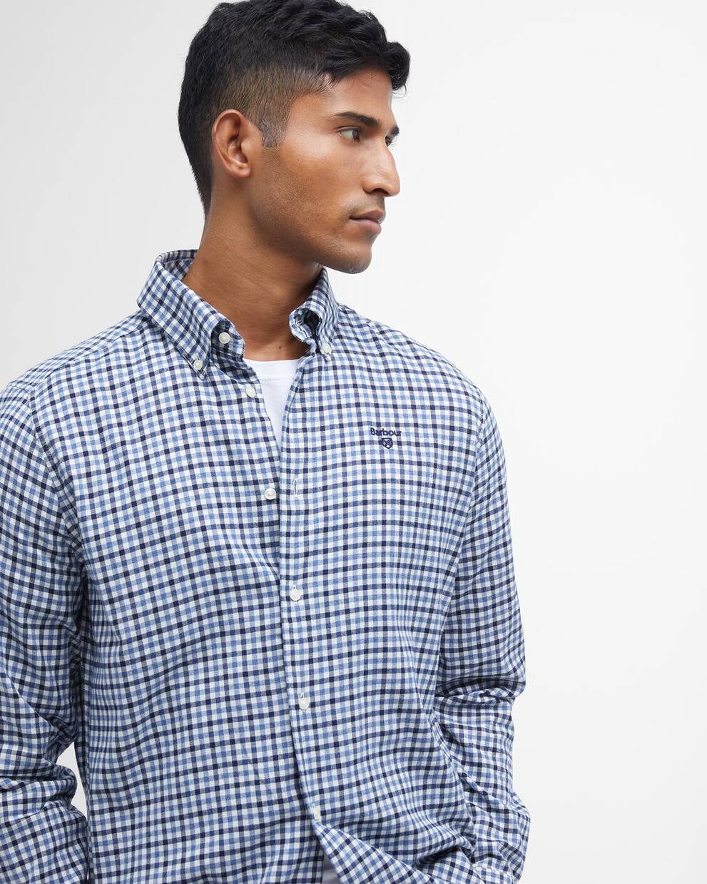 Barbour Navy Finkle Tailored Long-Sleeved Shirt
