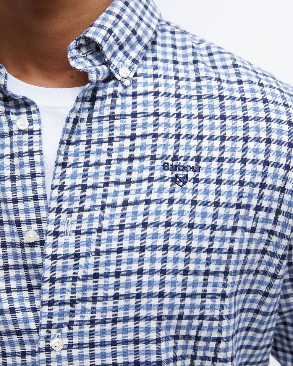 Barbour Navy Finkle Tailored Long-Sleeved Shirt