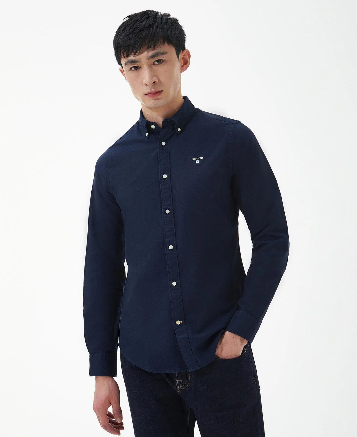 Barbour Navy Oxtown Oxford Tailored Shirt