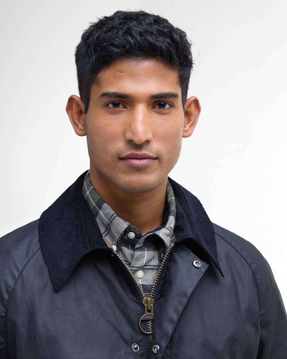 Barbour Navy Ashby Waxed Jacket