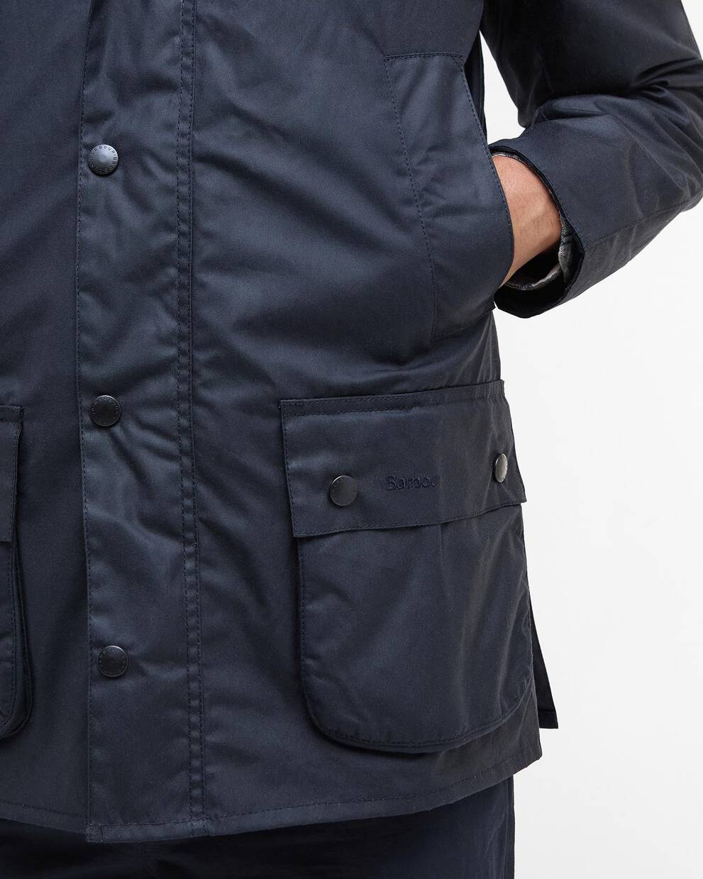 Barbour Navy Ashby Waxed Jacket