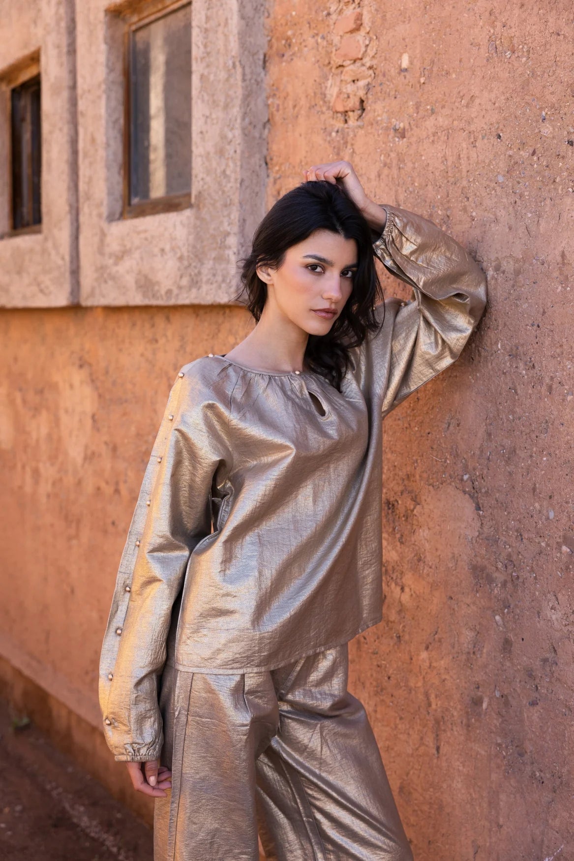 Sara Silke Gold Trousers