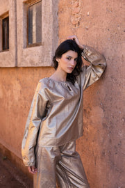 Bras Gold Shimmer Blouse