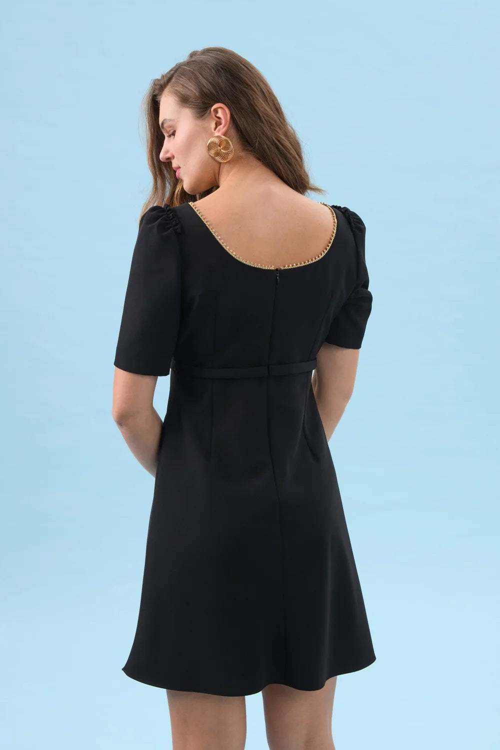 Pearl Short Dress in Black