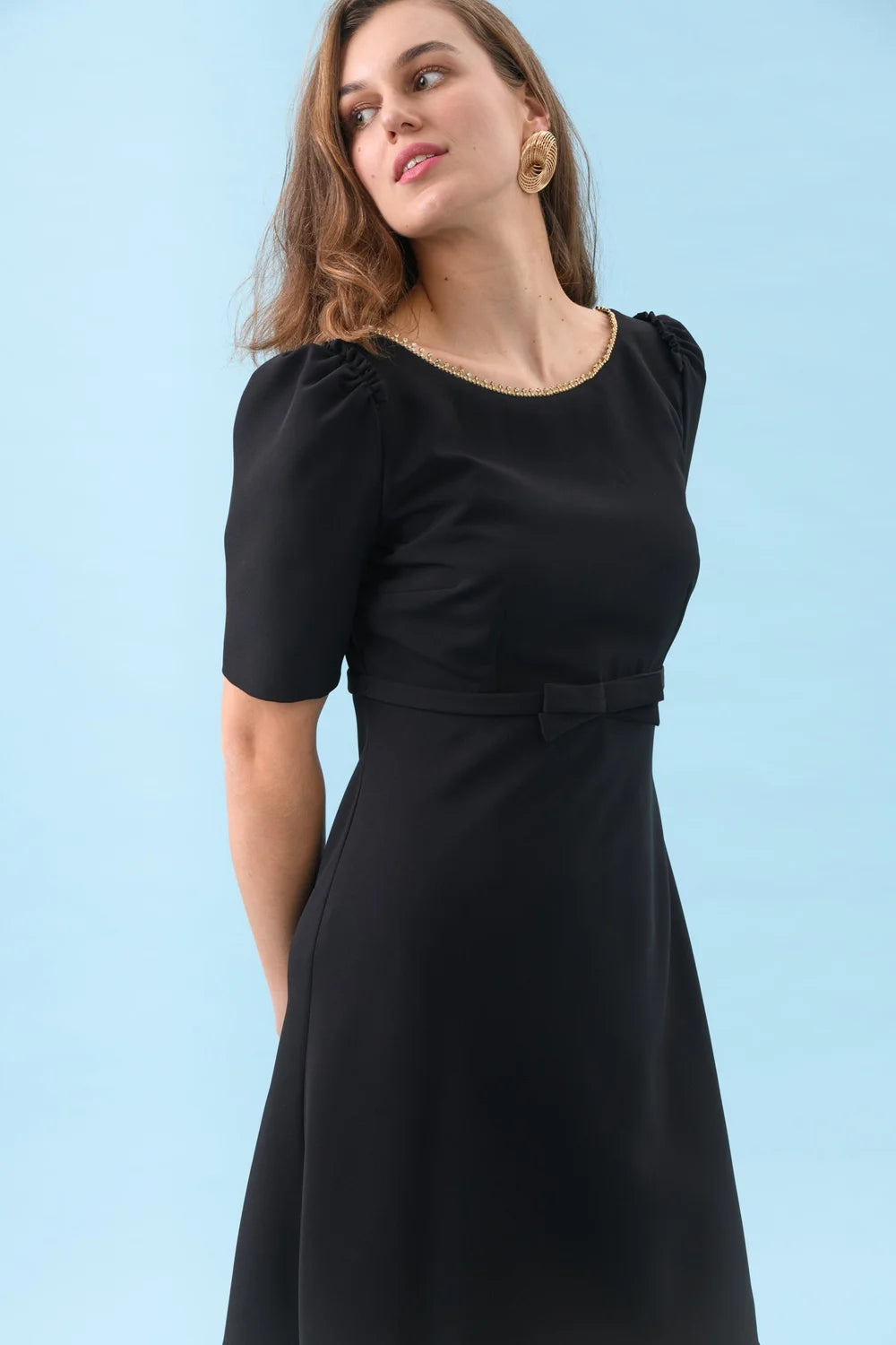 Pearl Short Dress in Black