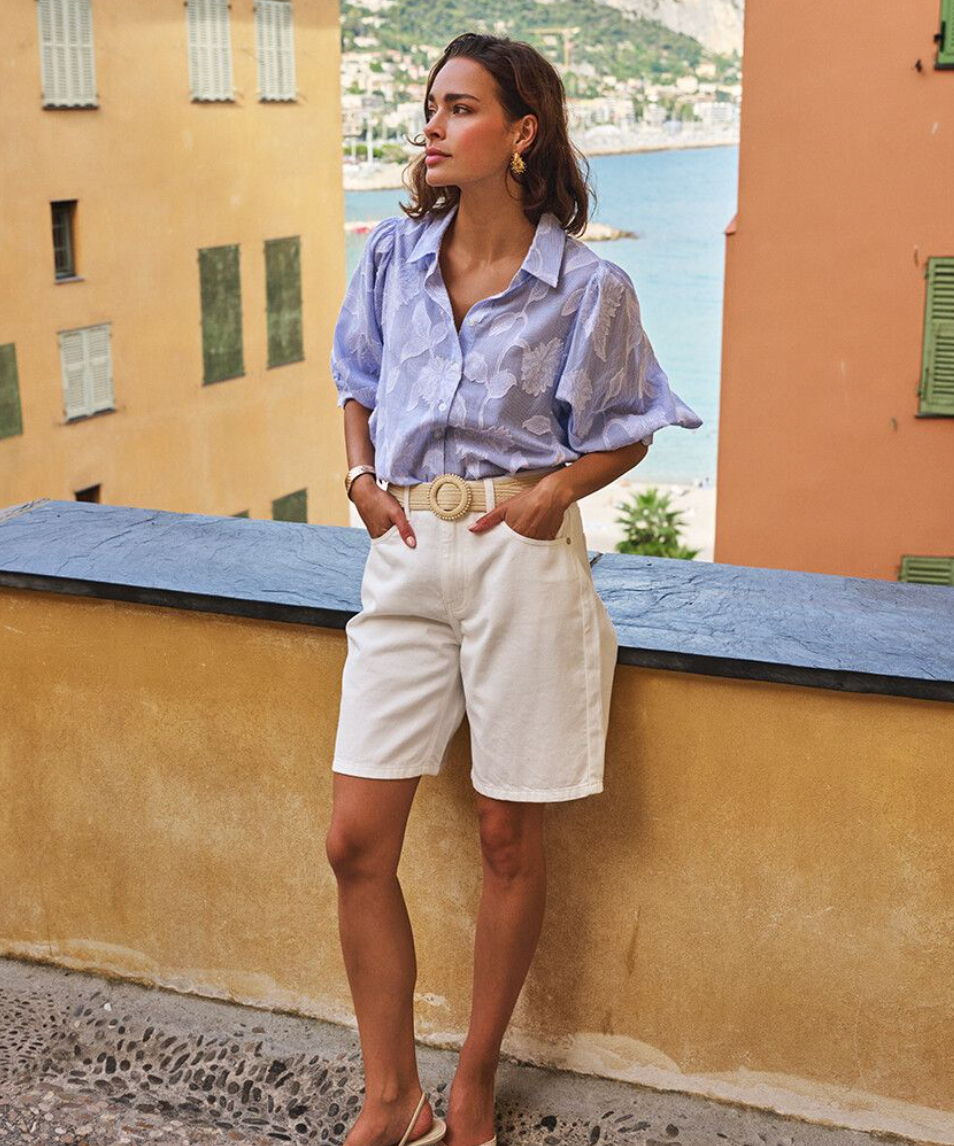 Hailey White Denim Short