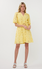 Miley Lemon Belt Dress