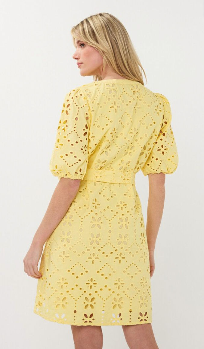 Miley Lemon Belt Dress