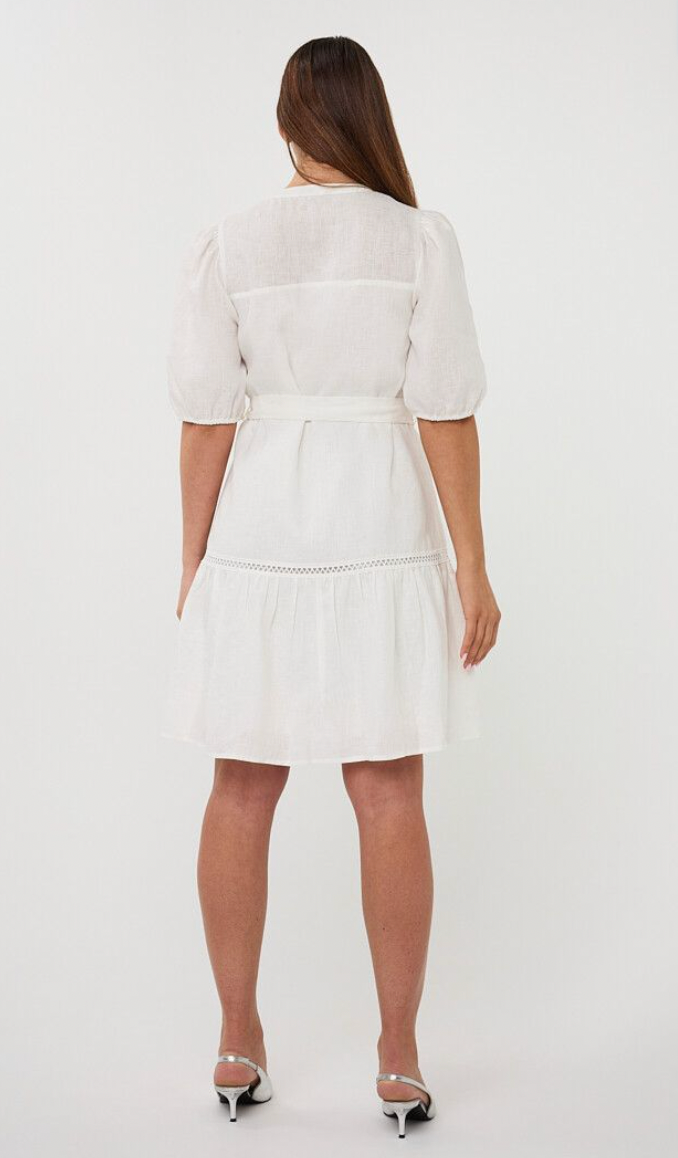 Bridget Off-White Linen Dress