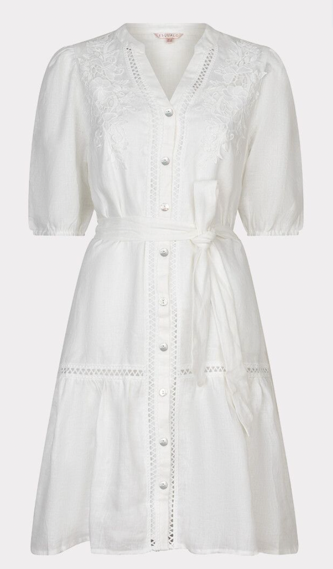 Bridget Off-White Linen Dress