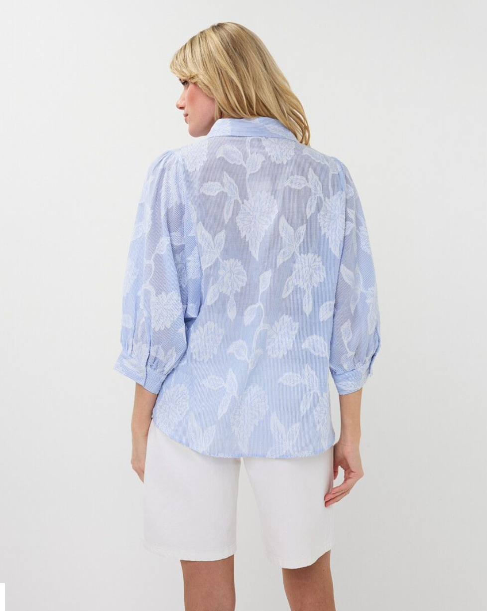 Sarah Blue Pinstripe Shirt