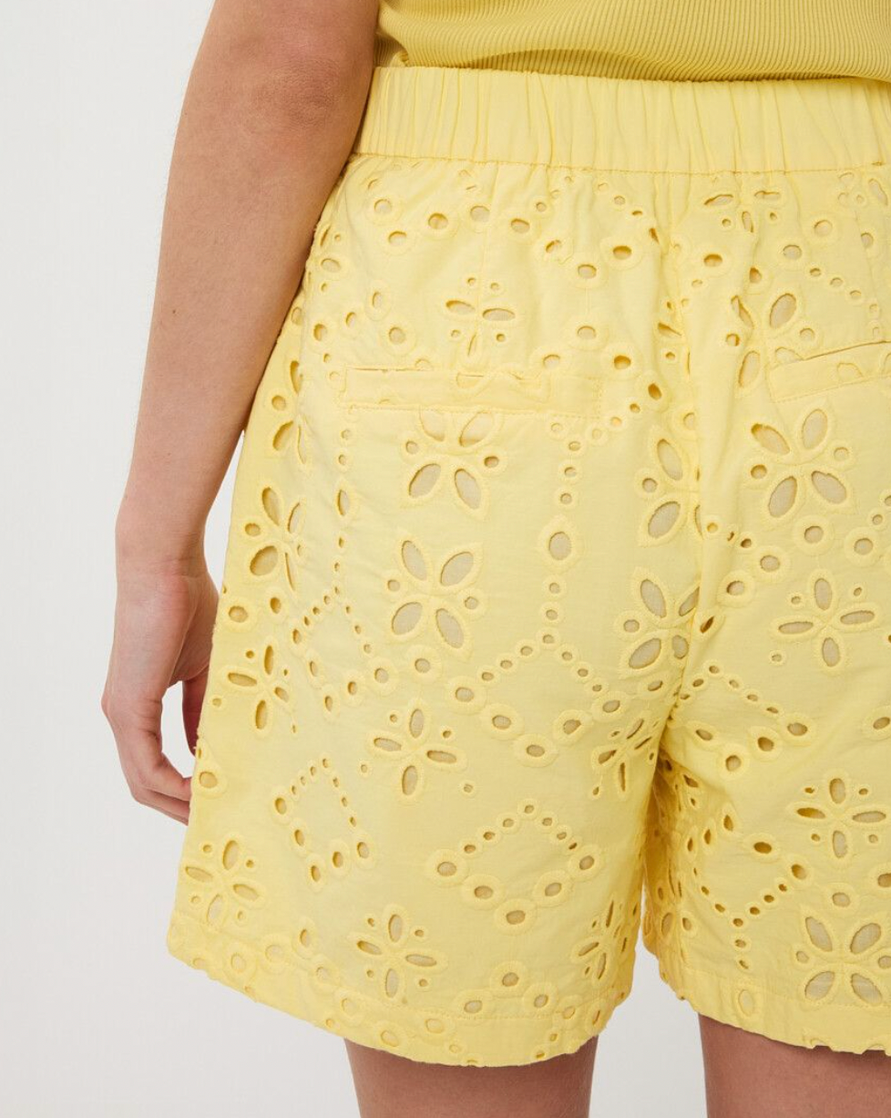 Lara Lemon Broderie Anglaise Shorts