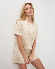 Emily Short Blazer Top